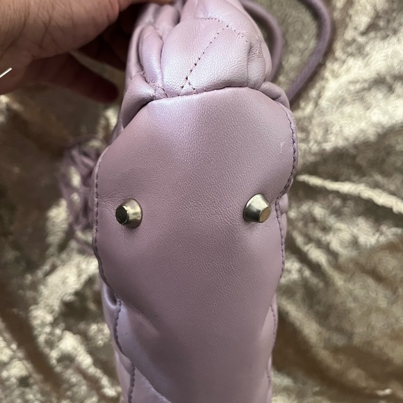 EUC Paolo Masi Lavender Quilted Leather Handbag - Picture 4 of 12